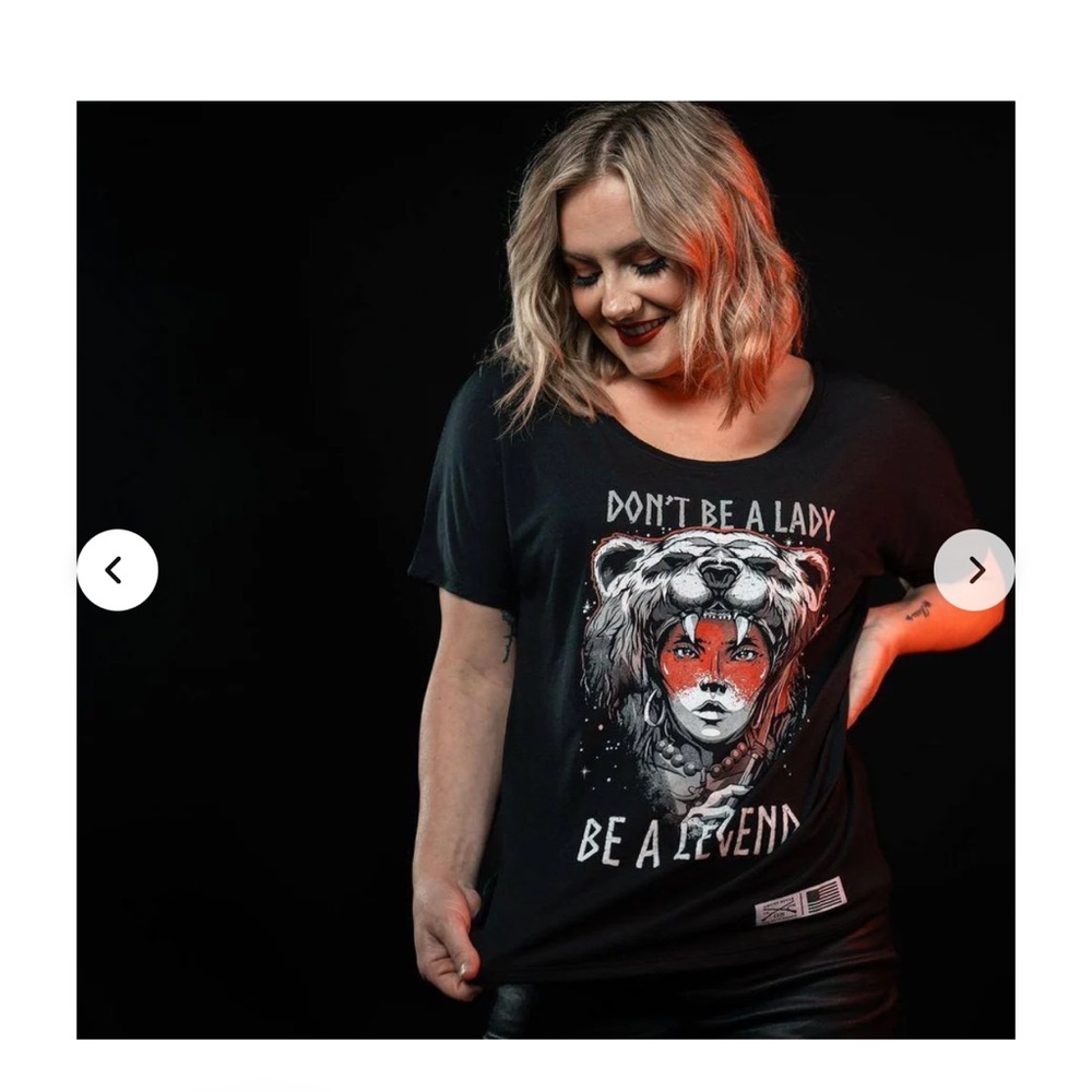 Grunt Style Women’s Be A Legend Slouchy T-Shirt Black 2XL Graphic T-Shirt